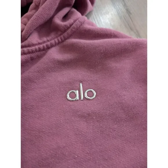 Alo Yoga Accolade Hoodie Soft Mulberry, XS (A8) - Picture 5 of 9